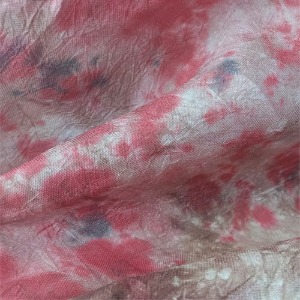 [대폭](감물천연염색)인견실크-좁쌀도비워터컬러 핑크24d001