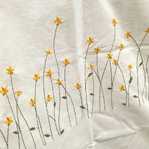 20수워싱광목자수-노랑줄꽃color 2종 H0080